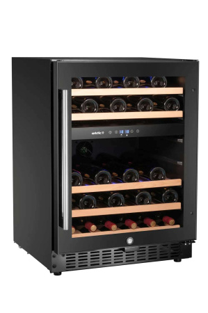 ARKTIC Vyno šaldytuvas, 2 zonų, 46 buteliai, Juodas, 570x595x(H)820mm 237106 | E-gastro