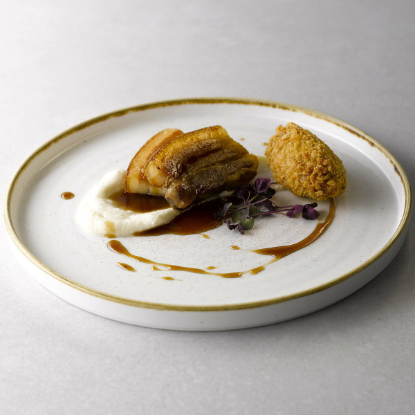FINE DINE Gili lėkštė Barley, kreminė, ø200 mm, 6 vnt. SWHSWOB11 | E-gastro