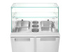 ARKTIC Šaldomas 2 durų salotų stalas su stikline vitrina, 900x695x(H)1270mm 236185 | E-gastro