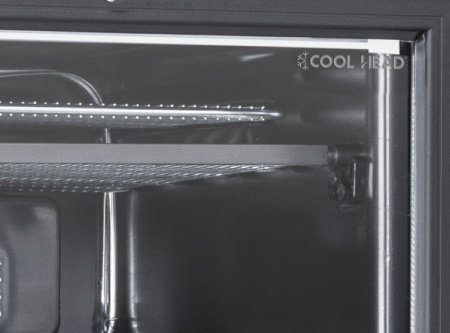 COOL HEAD Šaldiklis su švieslente TNG390CB, stiklinės durys, juodas, 300 l. TNG 390CB | E-gastro